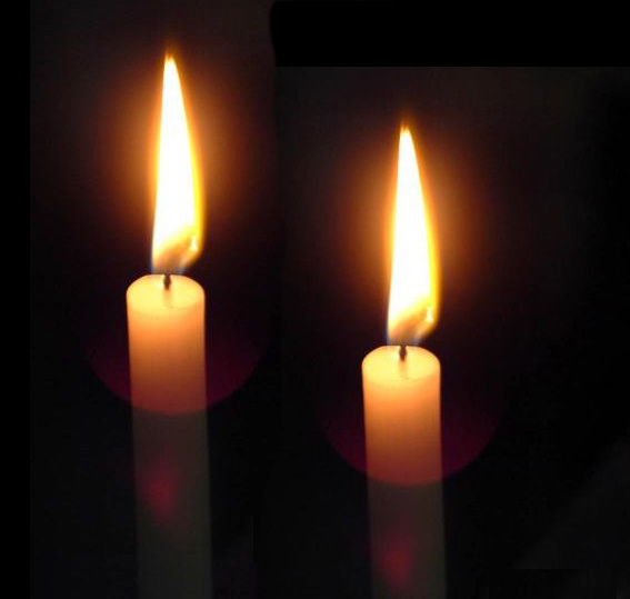 Hope and Peace now both lit.