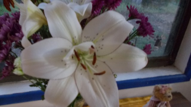 A friend pops in the picture.